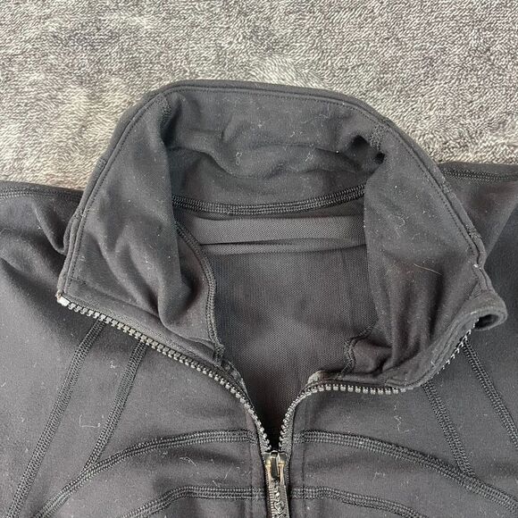 Lululemon Define Black Jacket Full Zip Square Dot Womens 6 W4AWLS Athletic *Read - Picture 4 of 12